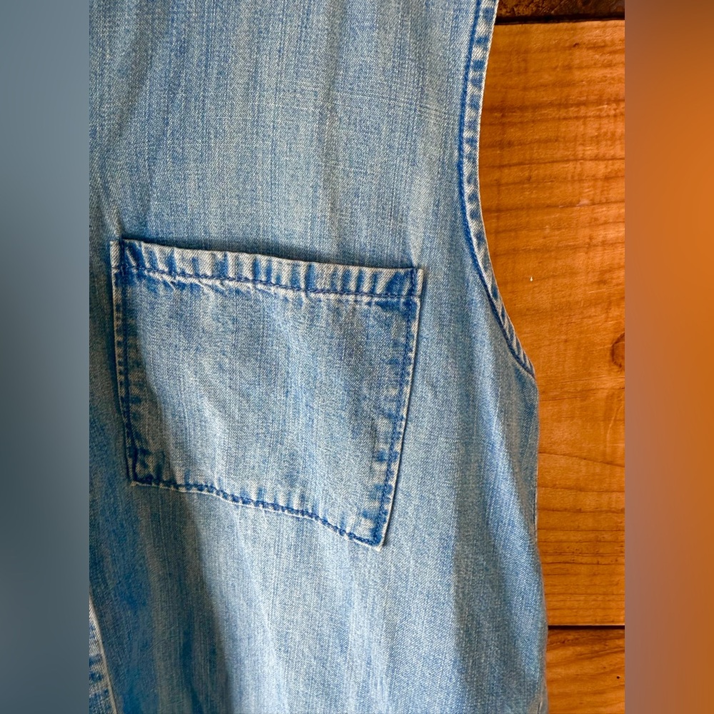 Classic JCrew Denim Sleeveless Shirt Dress - XS - Picture 7 of 8